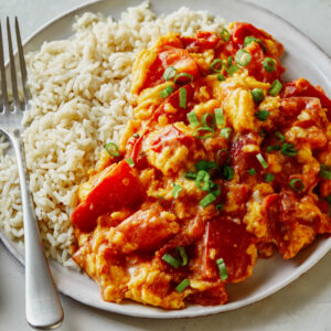 tomato & egg stew with rice