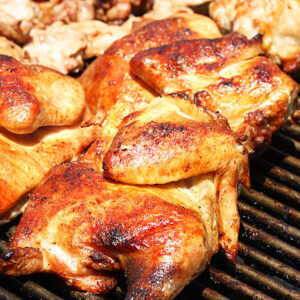 grilled and fried chicken