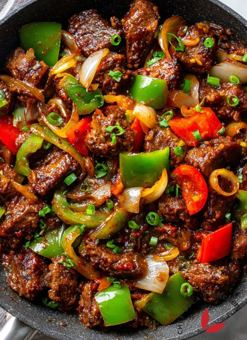 steamed goat meat with assorted vegetables