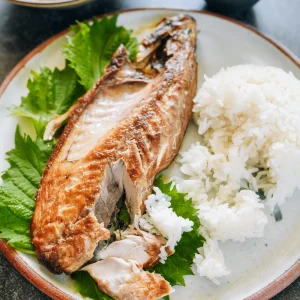 mackerel fish with rice